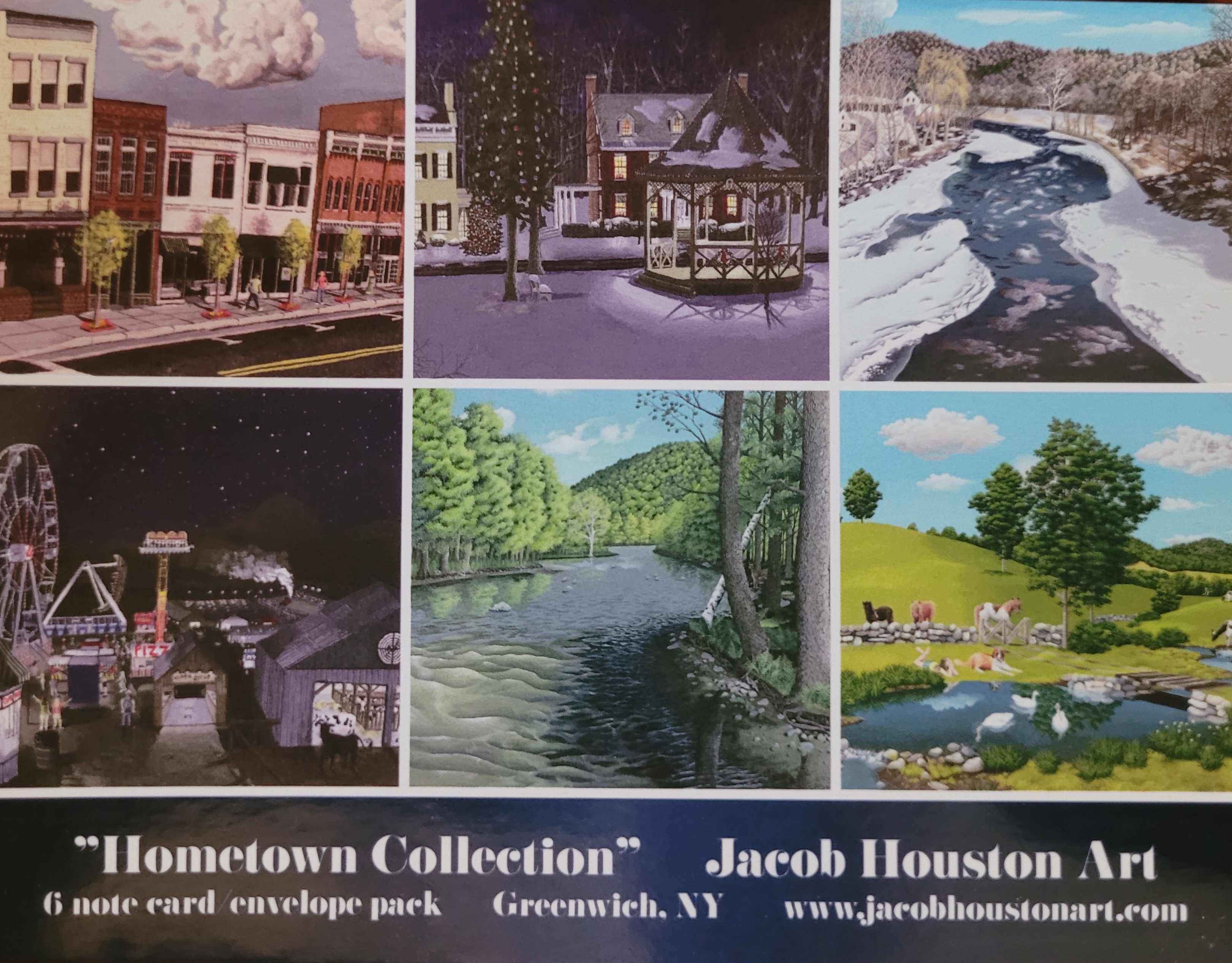 Jacob Houston Note Cards set of 6 "Hometown Collection"