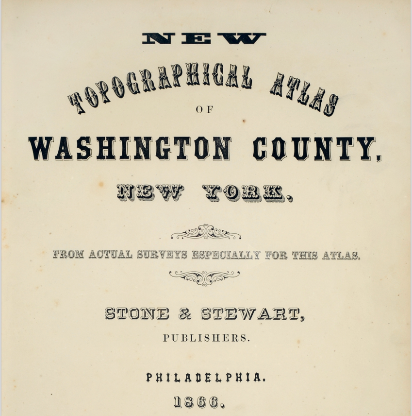 1866 Washington County New York Atlas with Landowners